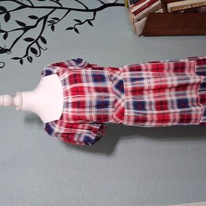 Nwt Torrid Red and Blue Plaid Maxi Dress With Pockets